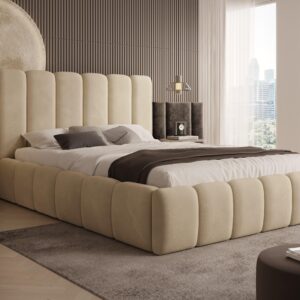Wohnli Möbelsuche - POLSTERBETT Vilo 180x200 mit Bettkasten und Stabilem Metallgestell