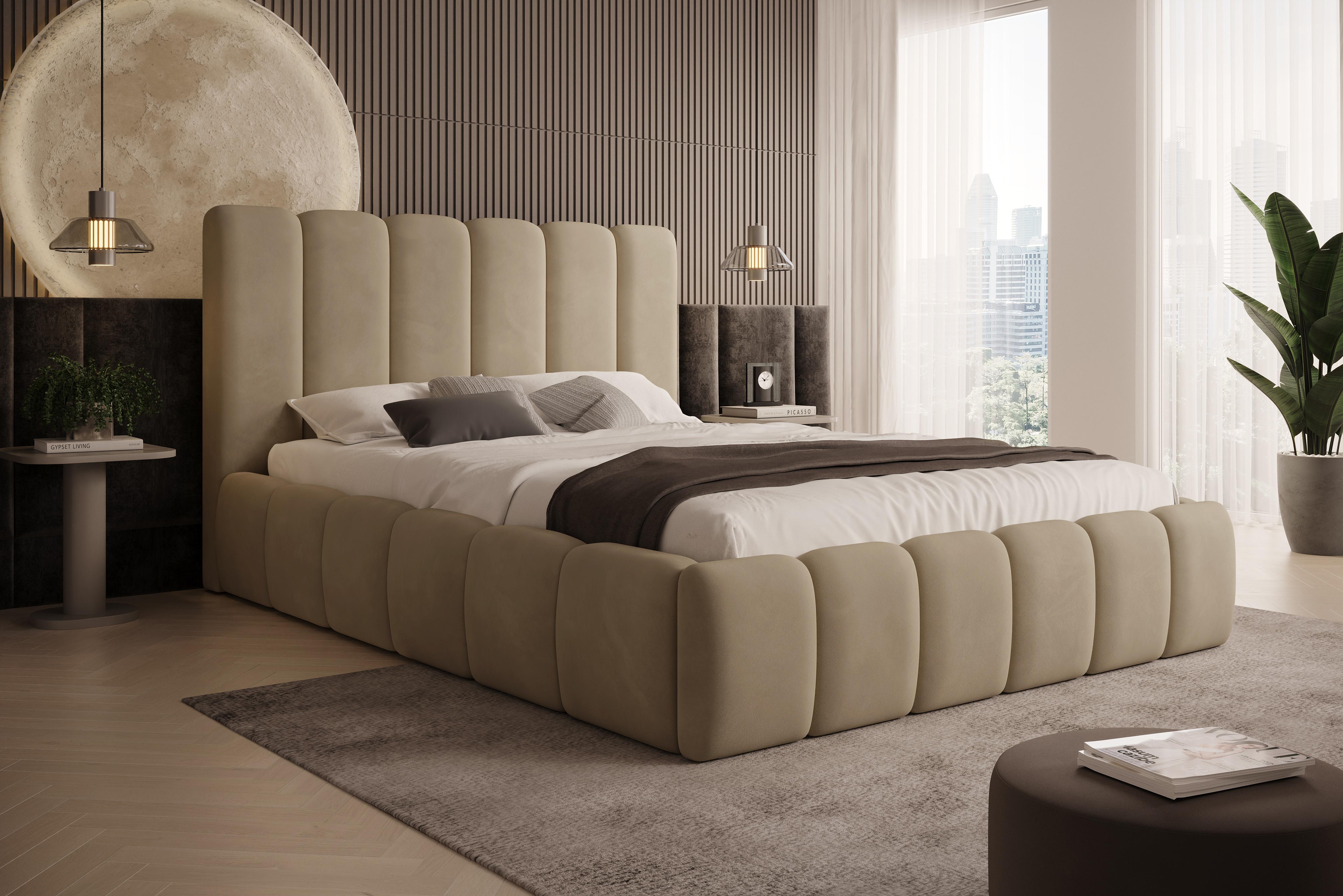 wohnli-moebel-suche-800001525156 Wohnli Möbelsuche - POLSTERBETT Vilo 200x200 mit Bettkasten und Stabilem Metallgestell