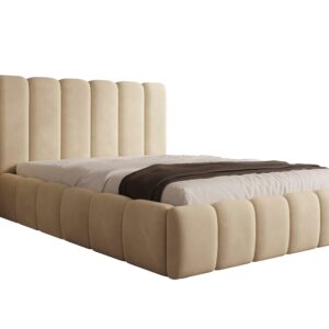 wohnli-moebel-suche-800001525160-1 POLSTERBETT Vilo 160x200 mit Bettkasten und Stabilem Metallgestell Textil Storez24 Möbel > Betten > Polsterbetten Beige