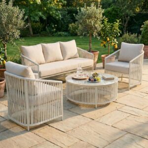 wohnli-moebel-suche-800001526029-1 GARTENLOUNGE KULO 4er Set beige Textil IDIMEX Garten & Outdoor > Gartenmöbel > Gartenmöbel-Sets Beige