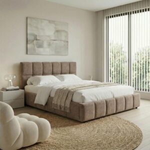 wohnli-moebel-suche-800001526053-1 POLSTERBETT EMILIA 140x200 cm braun Textil IDIMEX Möbel > Betten > Polsterbetten Braun