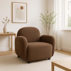 SESSEL Braun Textil MCW Möbel > Sessel > Polstersessel Braun