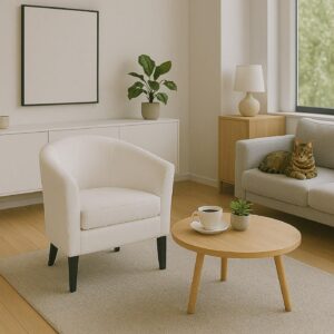 LOUNGE-SESSEL Weiß Textil MCW Möbel > Sessel > Polstersessel Weiß