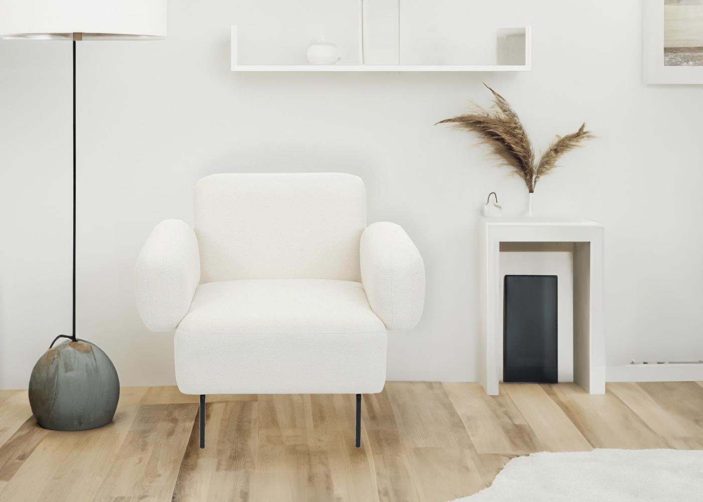 wohnli-moebel-suche-800001527492-1 LOUNGE-SESSEL L83B Cremeweiß Textil MCW Möbel > Sessel > Polstersessel Weiß