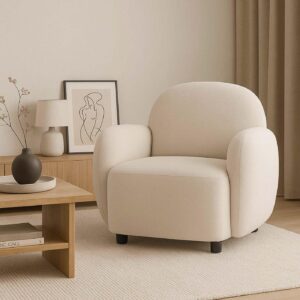 wohnli-moebel-suche-800001527495-1 SESSEL Creme Textil MCW Möbel > Sessel > Polstersessel Weiß