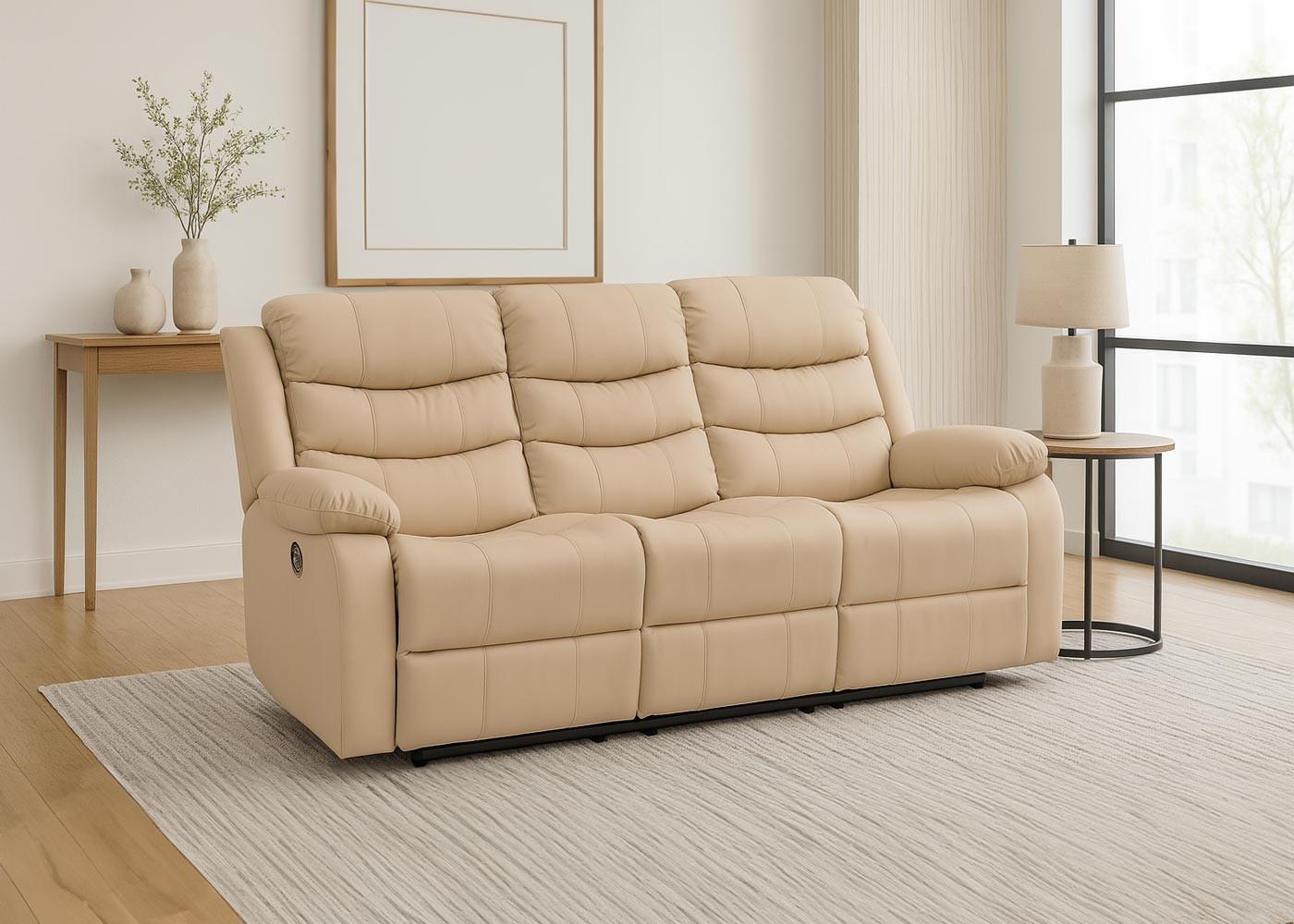 3ER KINOSESSEL Cremeweiß Textil MCW Möbel > Sessel > Polstersessel Weiß