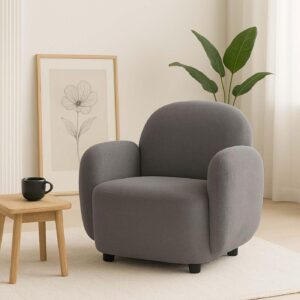 wohnli-moebel-suche-800001527535-1 SESSEL Hellgrau Textil MCW Möbel > Sessel > Polstersessel Grau