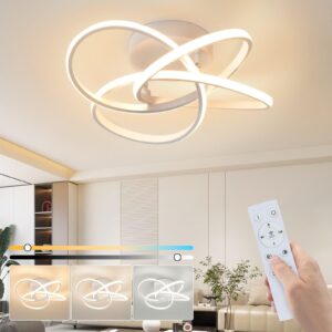 LED DECKENLEUCHTE FORD II 42/45/16 cm Deckenlampe Metall Nettlife Lampen & Leuchten > LED-Leuchten > LED-Deckenleuchten Weiß