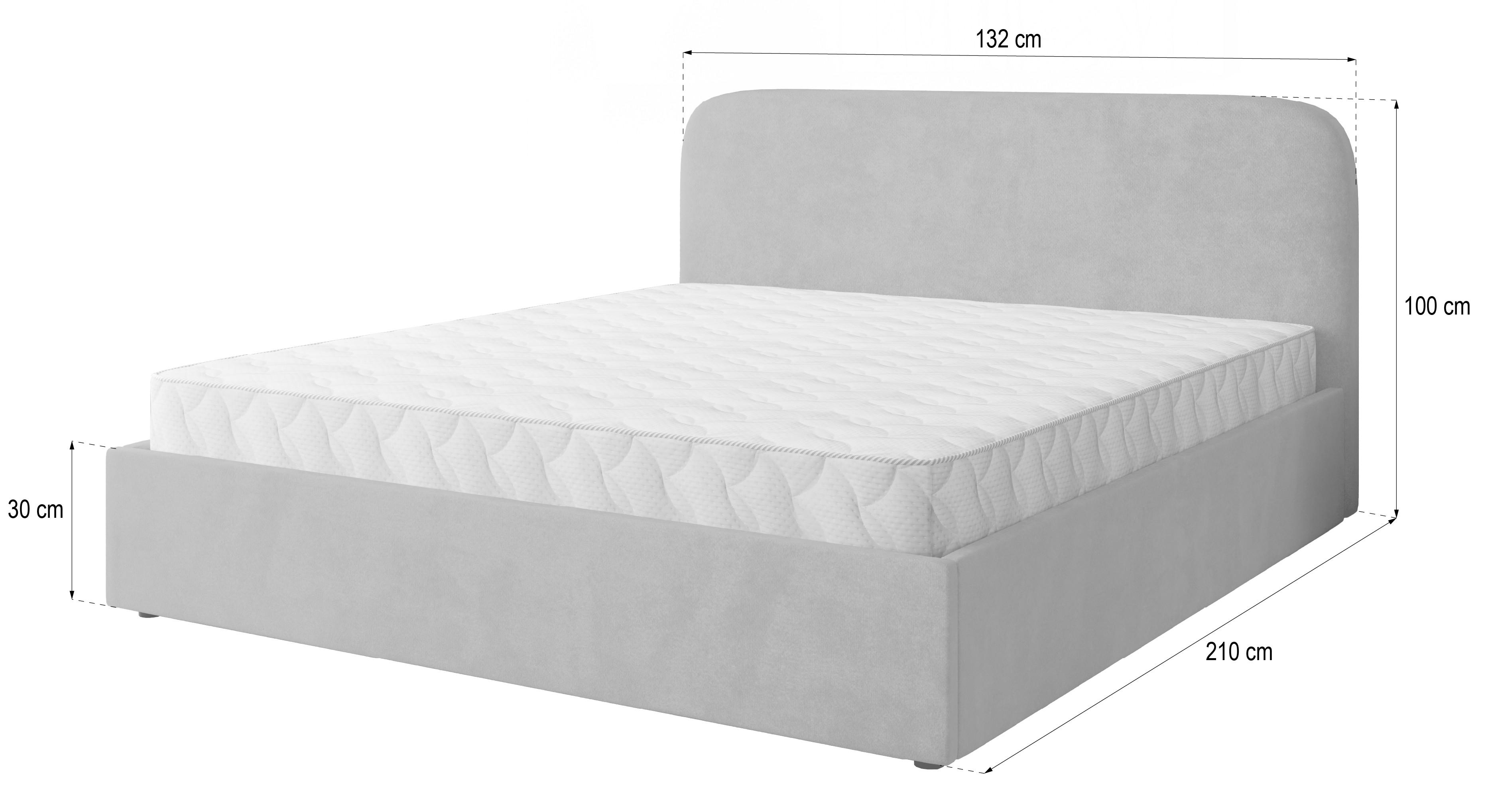 POLSTERBETT RENIVE K 120x200 cm mit Bettkästen - Braun Textil MASSENO Möbel > Betten > Polsterbetten Braun