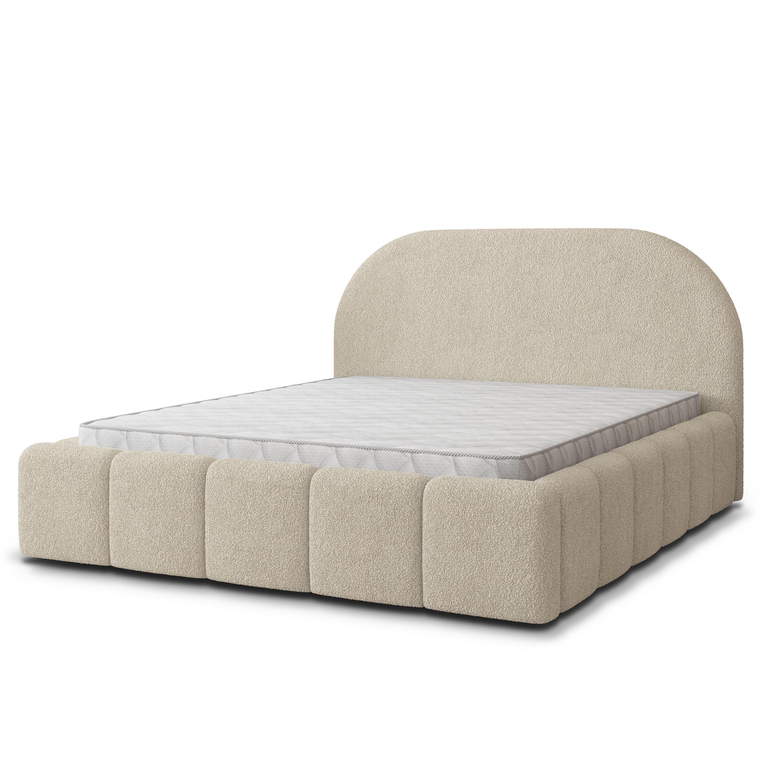 wohnli-moebel-suche-800001533070 Wohnli Möbelsuche - POLSTERBETT FLUSSO 200x200 cm mit Bettkästen - Creme