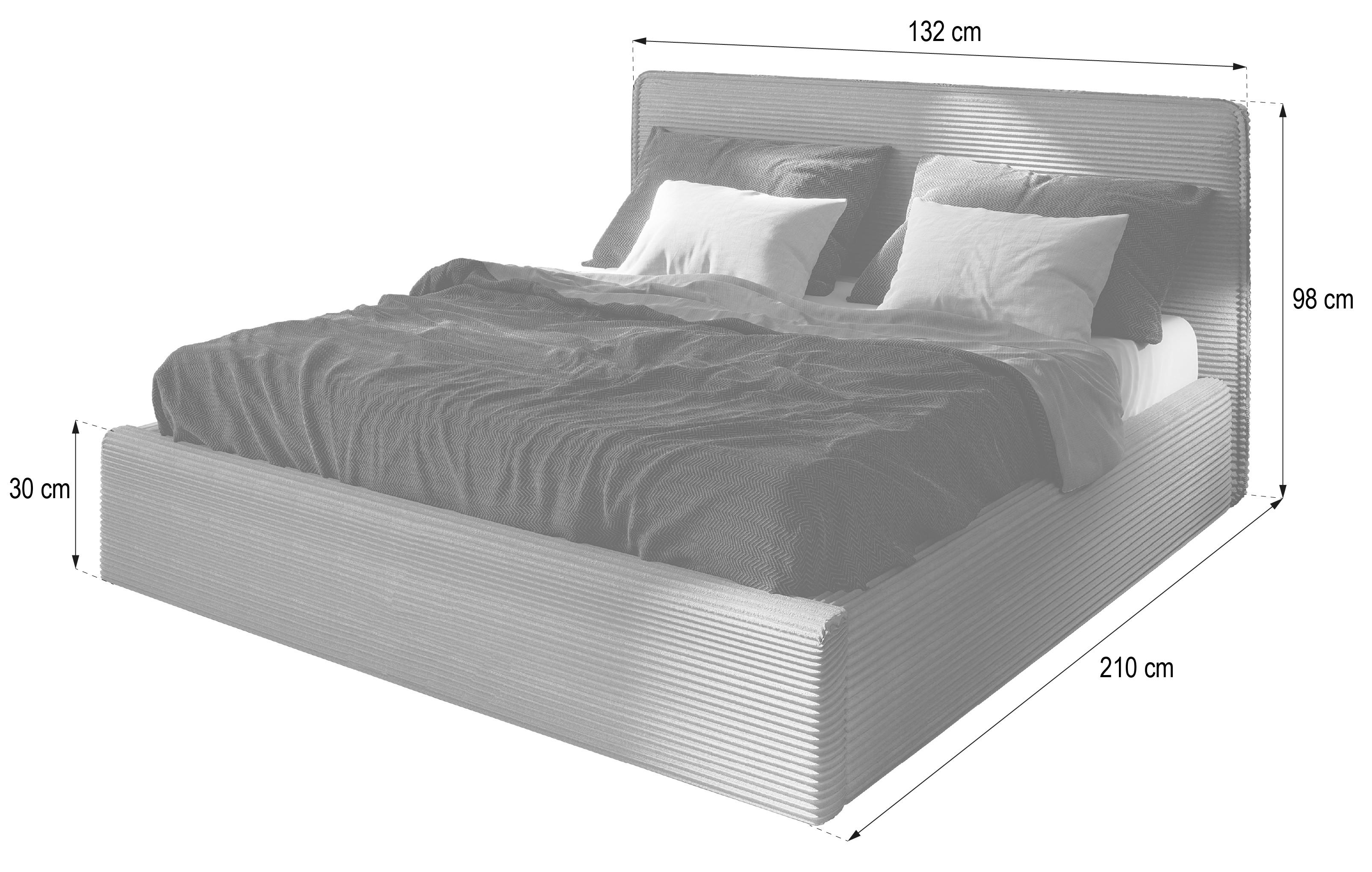 wohnli-moebel-suche-800001533110-1 POLSTERBETT PARMA 120x200 cm mit Bettkästen - Braun Textil MASSENO Möbel > Betten > Polsterbetten Braun