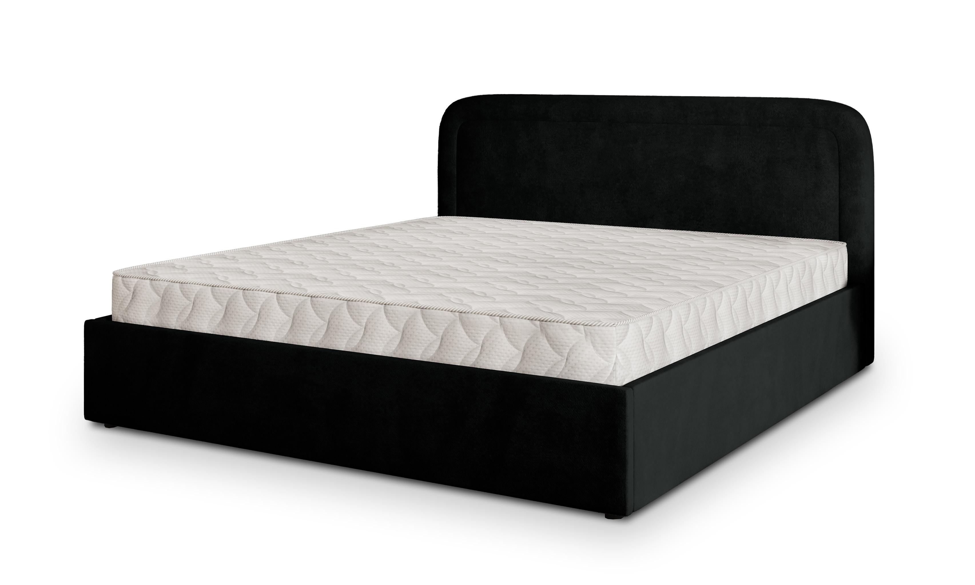 wohnli-moebel-suche-800001533155 Wohnli Möbelsuche - POLSTERBETT BENIRA K 200x200 cm mit Bettkästen - Schwarz
