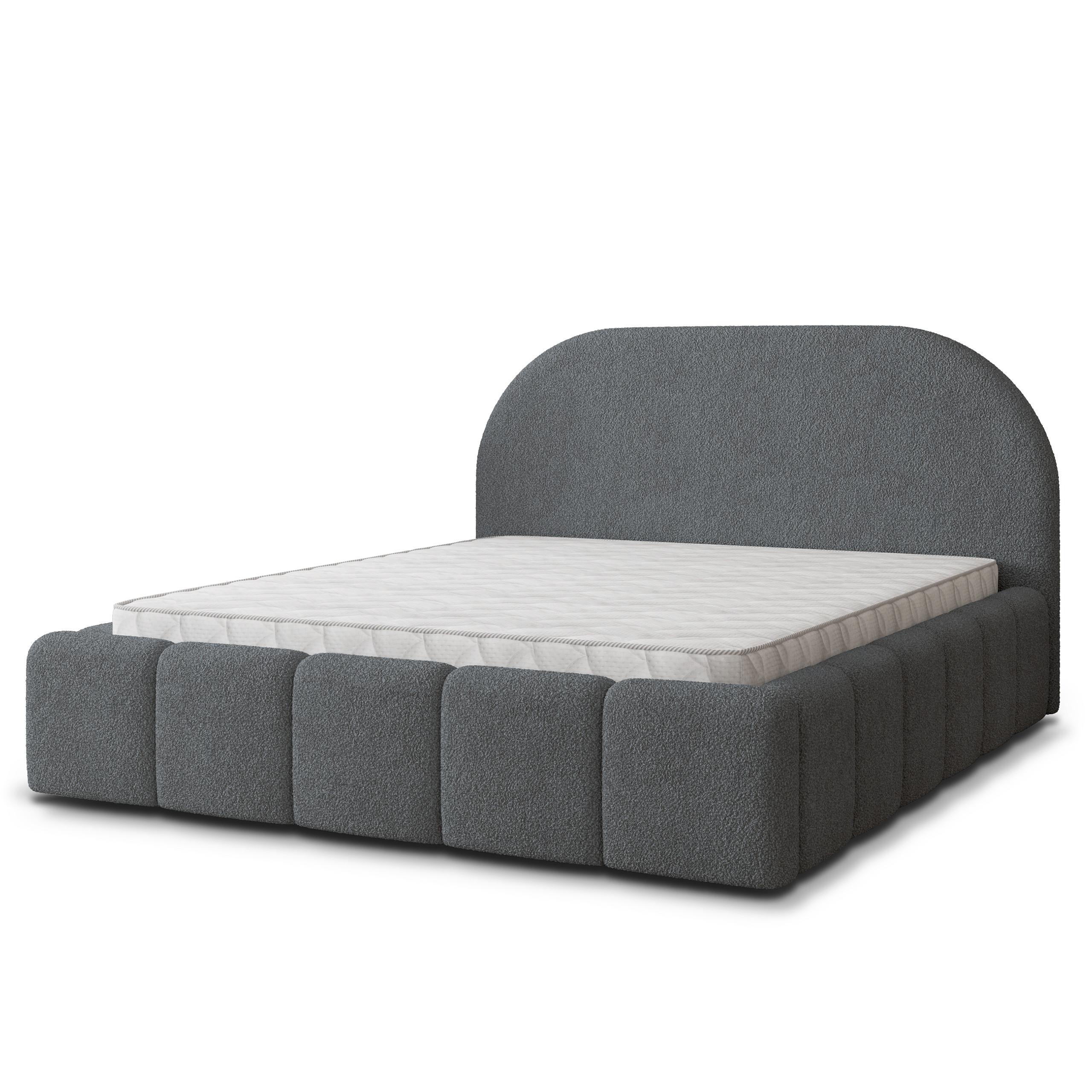 wohnli-moebel-suche-800001533173 Wohnli Möbelsuche - POLSTERBETT FLUSSO 200x200 cm mit Bettkästen - Grau
