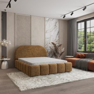 wohnli-moebel-suche-800001533187-1 POLSTERBETT FLUSSO 160x200 cm mit Bettkästen - Braun Holz MASSENO Möbel > Betten > Polsterbetten Braun
