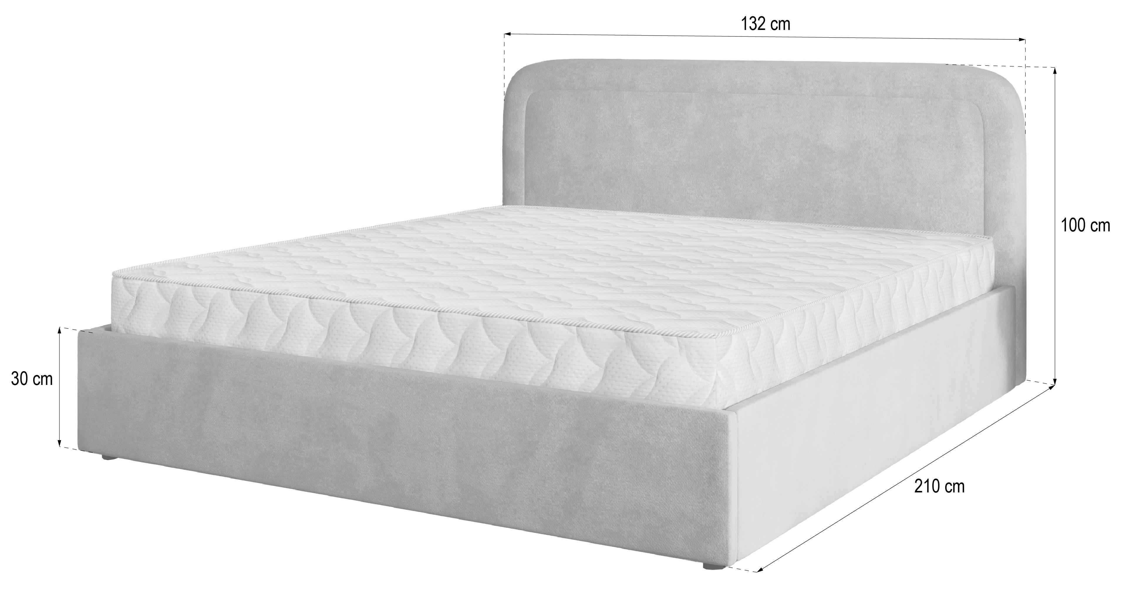 wohnli-moebel-suche-800001533212-1 POLSTERBETT BENIRA K 120x200 cm mit Bettkästen - Schwarz Textil MASSENO Möbel > Betten > Polsterbetten Schwarz