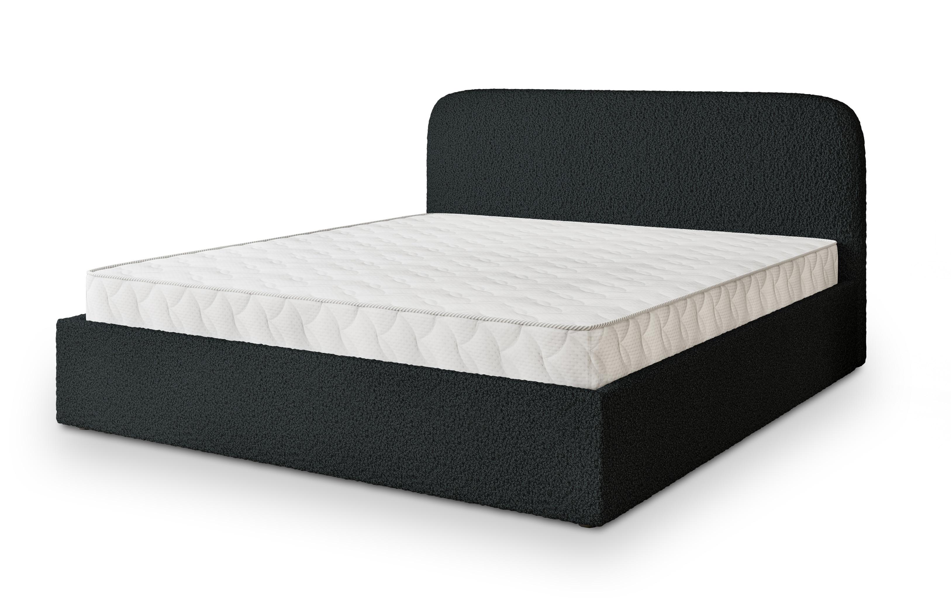 wohnli-moebel-suche-800001533224 Wohnli Möbelsuche - POLSTERBETT RENIVE Q 200x200 cm mit Bettkästen - Schwarz