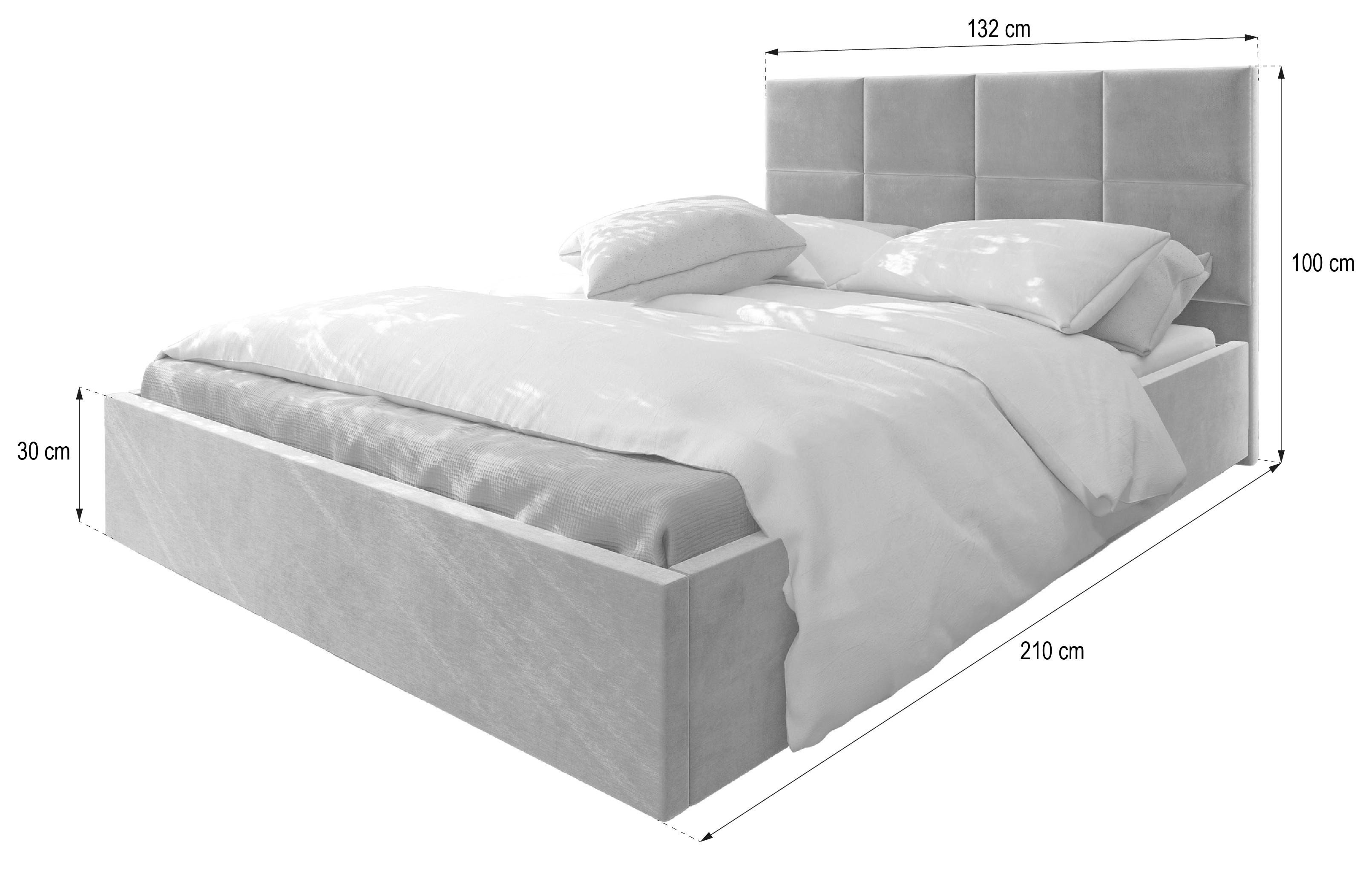 POLSTERBETT LIMENA 120x200 cm mit Bettkästen - Braun Textil MASSENO Möbel > Betten > Polsterbetten Braun