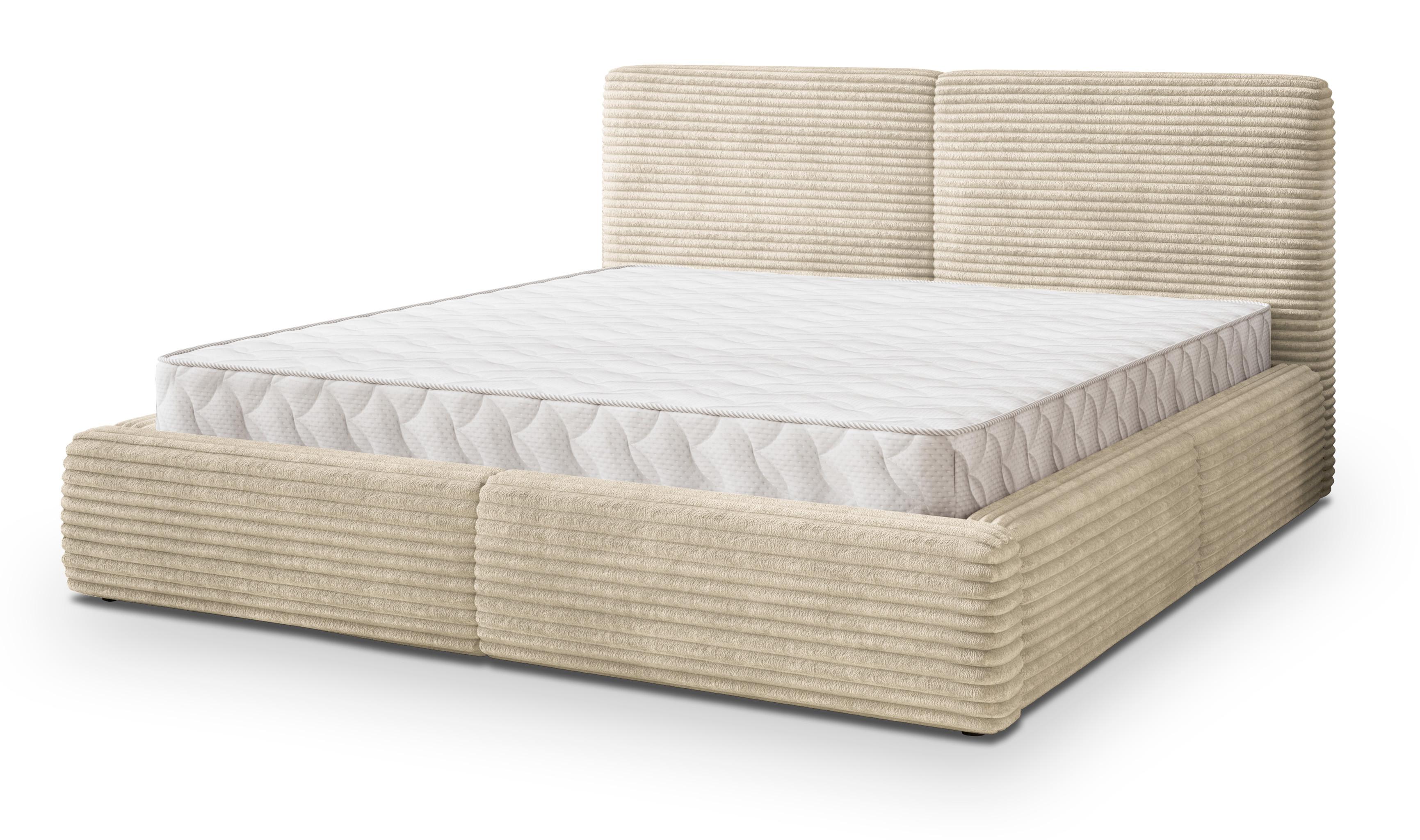 wohnli-moebel-suche-800001533372 Wohnli Möbelsuche - POLSTERBETT FELURO T 200x200 cm mit Bettkästen - Creme