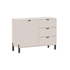 Wohnli Möbelsuche - KOMMODE MINO 109/85/45cm mit 3 Schubladen 1 Türen Beige