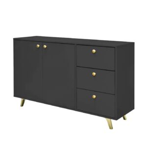 wohnli-moebel-suche-800001533924 Wohnli Möbelsuche - KOMMODE GALIO 100/112/41cm mit Schubladen 4 Türen Schwarz