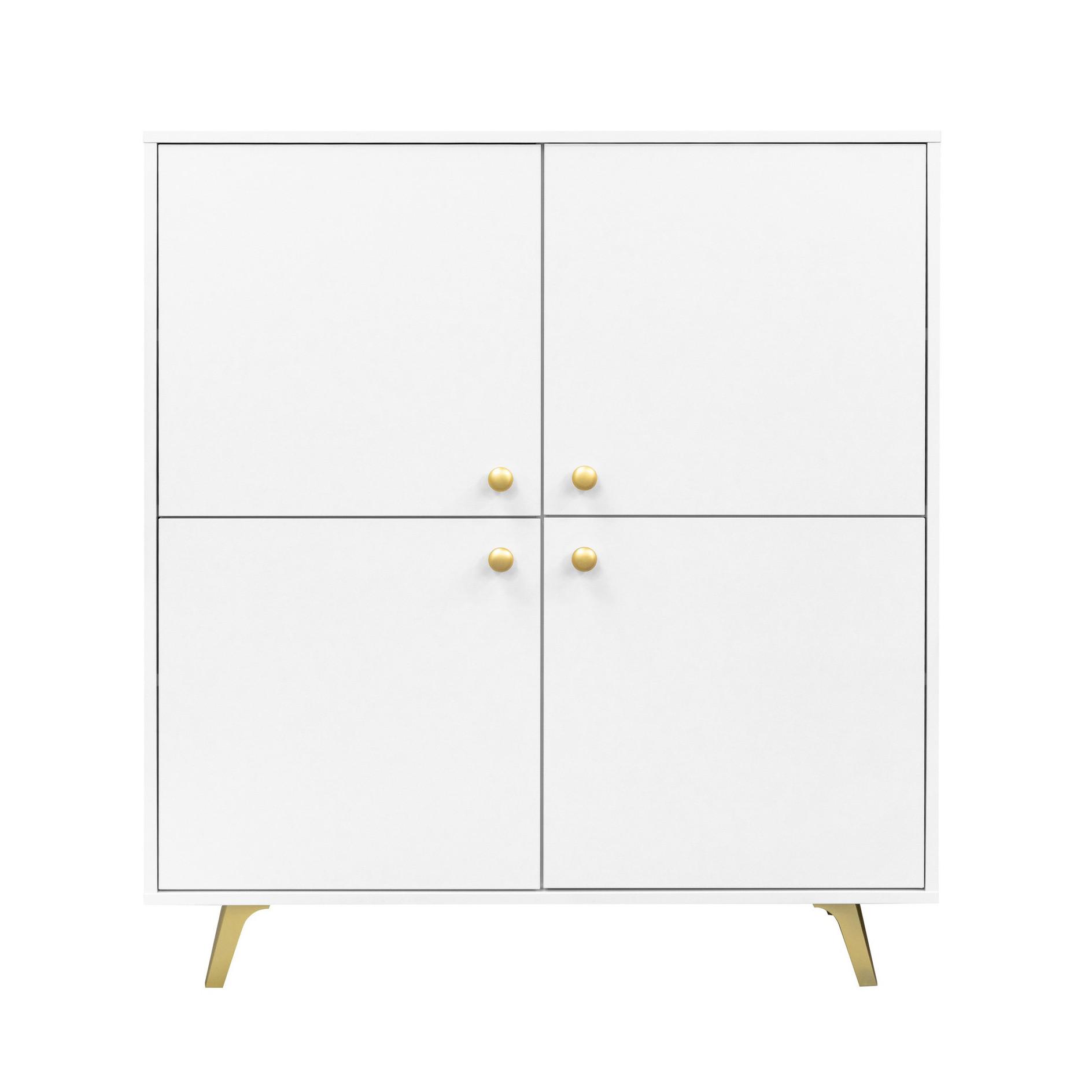 wohnli-moebel-suche-800001533950 Wohnli Möbelsuche - KOMMODE GALIO 140/86/41cm mit Schubladen 4 Türen Weiß