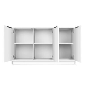 wohnli-moebel-suche-800001533951-1 KOMMODE GAREN 138/81/41cm mit Schubladen 3 Türen Weiß Holzwerkstoff MASSENO Möbel > Kommoden & Schubladenschränke > Kommoden Weiß