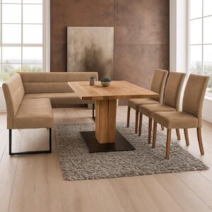 ECKBANK Braun Textil MCW Möbel > Bänke > Eckbänke Braun