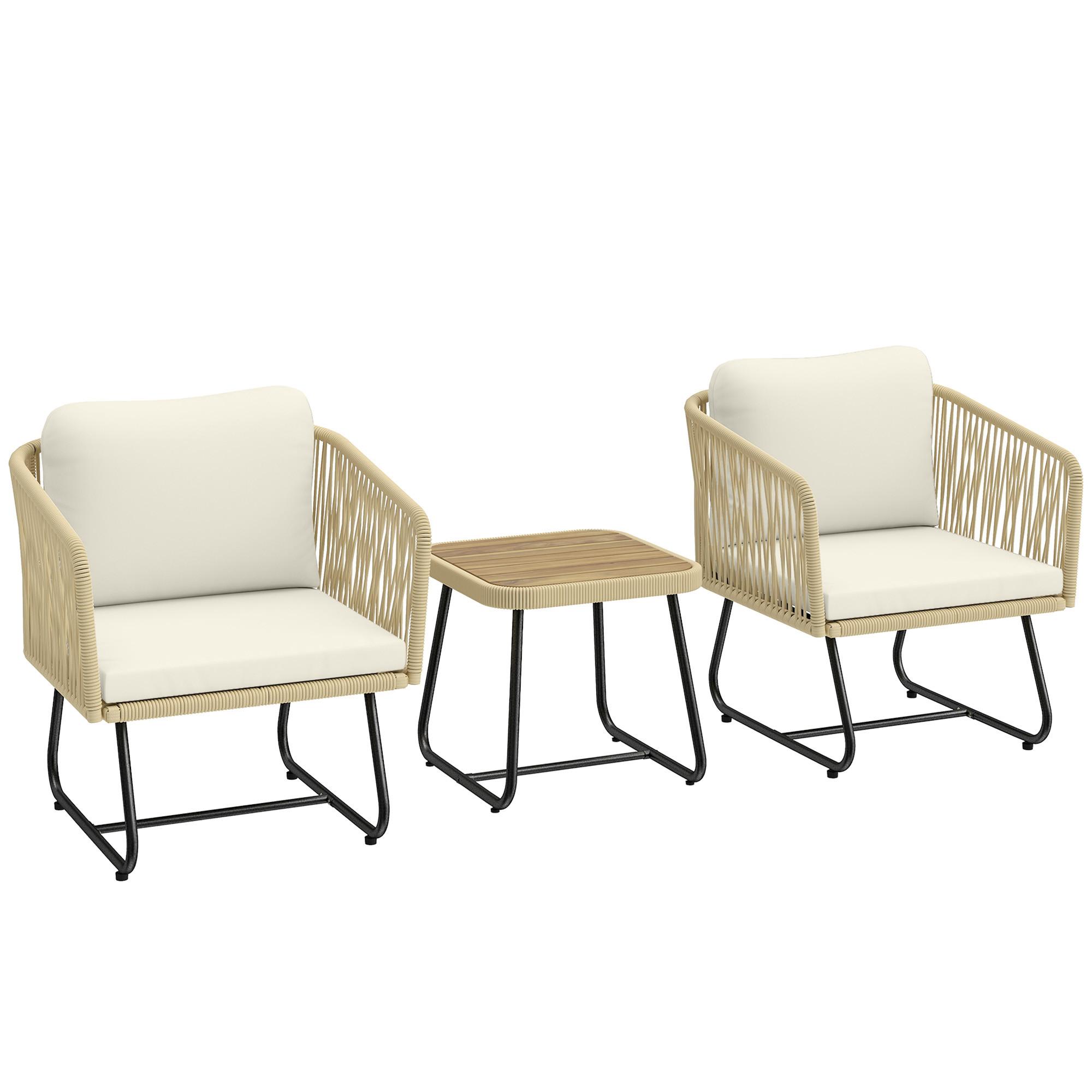 wohnli-moebel-suche-800001538484 Wohnli Möbelsuche - RATTAN-SITZGRUPPE 3er Set PP-Rattan Stahl Cremeweiß