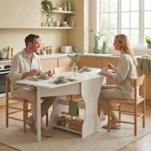 wohnli-moebel-suche-800001538624-1 KLAPPTISCH Spanplatte Weiß Holzwerkstoff HOMCOM Möbel > Tische > Esstische Weiß
