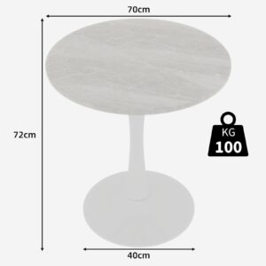 wohnli-moebel-suche-800001538679-1 ESSZIMMERTISCH marmor-optik weiß – runder säulentisch für 2-4 personen Holzwerkstoff Urban Meuble Möbel > Tische > Esstische Weiß