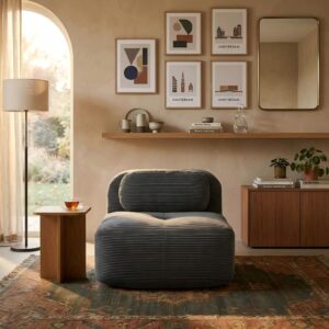 wohnli-moebel-suche-800001538881-1 SOFAMODUL in cordstoff grau ohne armlehnen & modular Textil Urban Meuble Möbel > Sofas & Couches > Sofas Grau