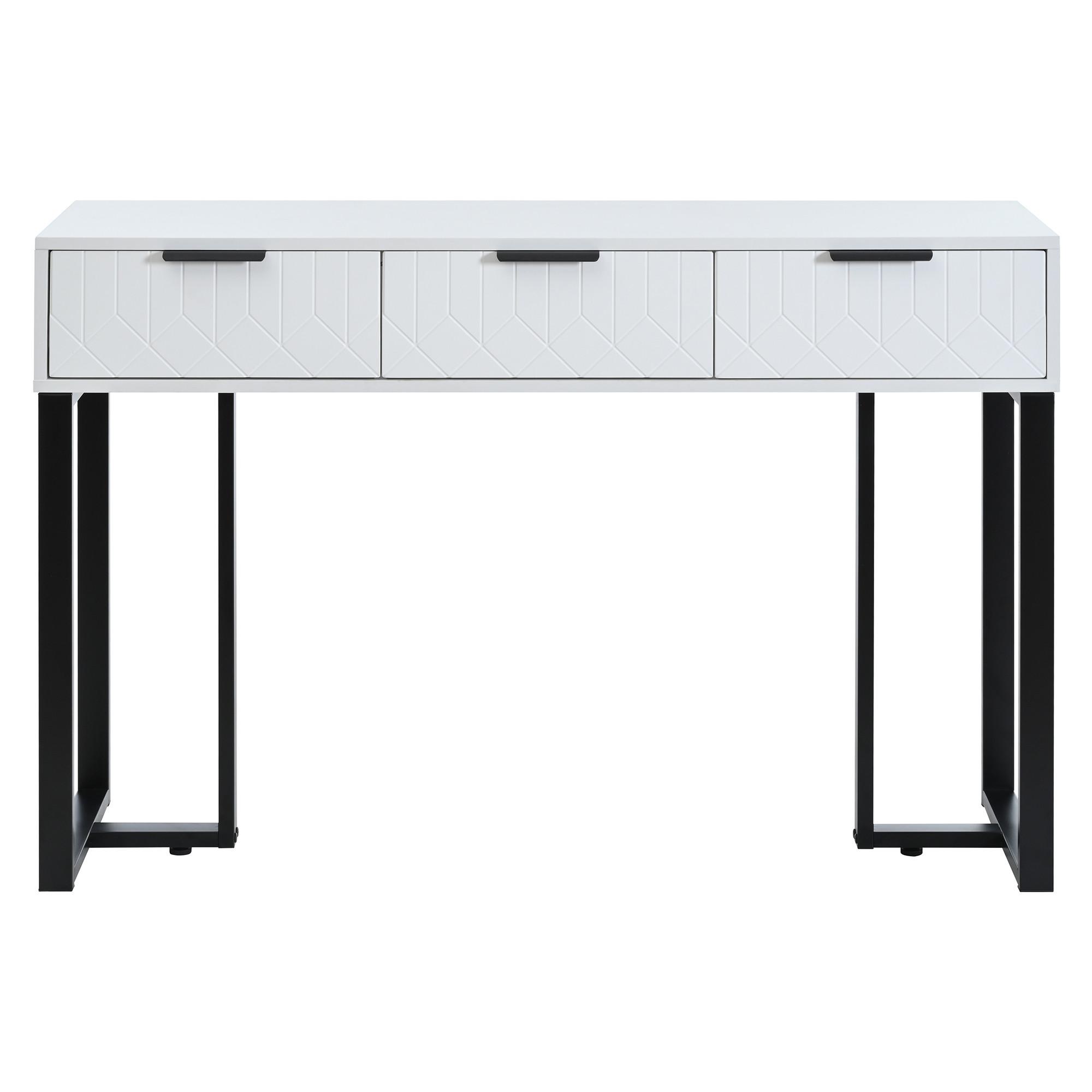wohnli-moebel-suche-800001538984 Wohnli Möbelsuche - KONSOLENTISCH mdf in weiß & schwarz mit metallgestell