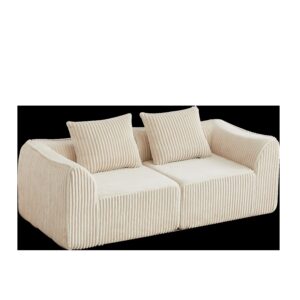 wohnli-moebel-suche-800001539010 Wohnli Möbelsuche - 2-SITZER SOFA aus Cord in Beige minimalistisch & ohne Montage