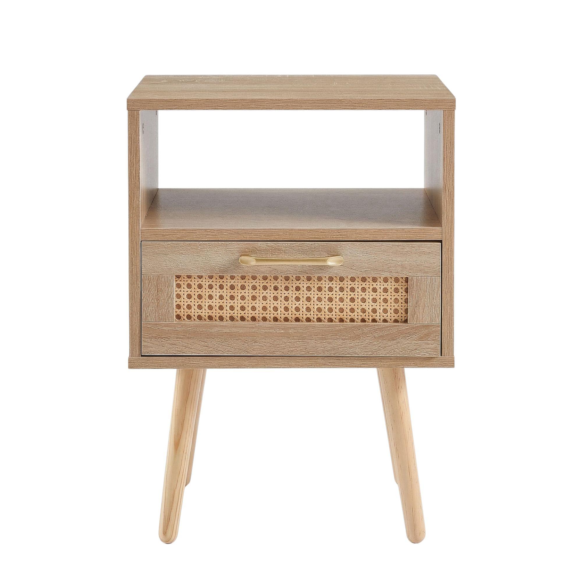 wohnli-moebel-suche-800001539044 Wohnli Möbelsuche - NACHTTISCH mdf rattan naturholzoptik mit schublade