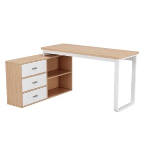 wohnli-moebel-suche-800001539103 Wohnli Möbelsuche - BÜROSCHREIBTISCH in natur & weiß mit stahlgestell