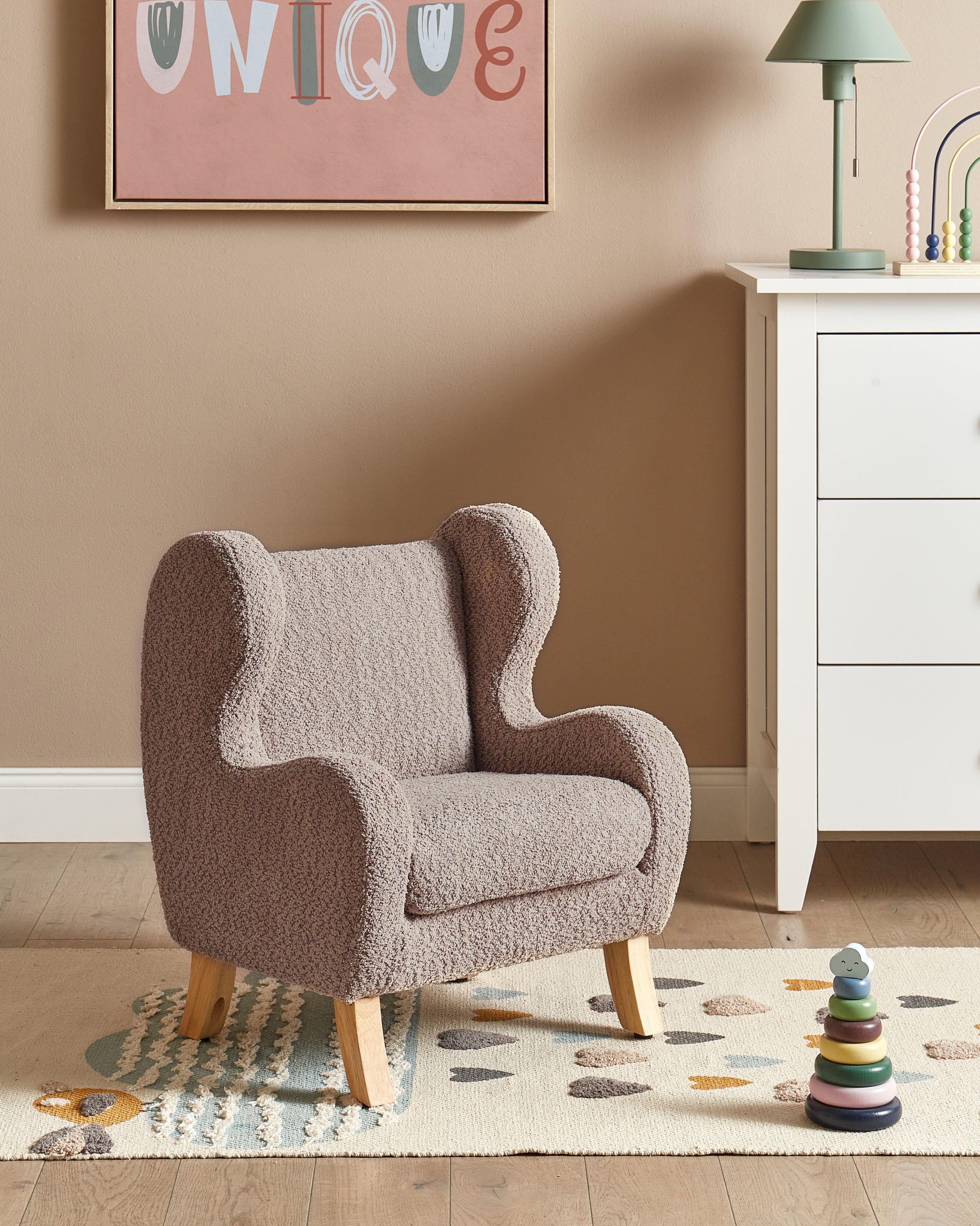 KINDERSESSEL Beige Farum Textil Beliani Möbel > Sessel > Polstersessel Taupe