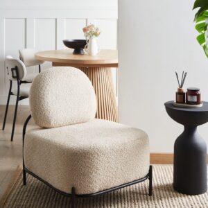 wohnli-moebel-suche-800001541447-1 SESSEL Beige Lunde Textil Beliani Möbel > Sessel > Polstersessel Beige