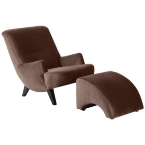 wohnli-moebel-suche-800001542403-1 POLSTERHOCKER Kajsa Samtvelours braun Kunststoff 58aufmkessel Möbel > Sessel > Hocker Braun