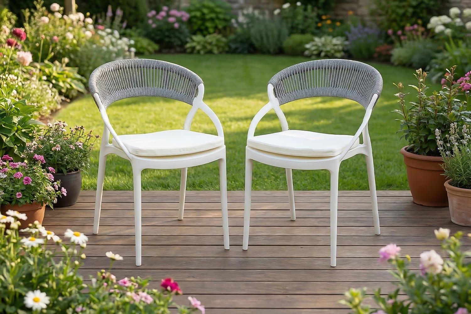 GARTENSTUHL KISO Grau Kunststoff Stapelbar (1er-Set) Kunststoff KAWOLA Garten & Outdoor > Gartenmöbel > Gartenstühle Grau