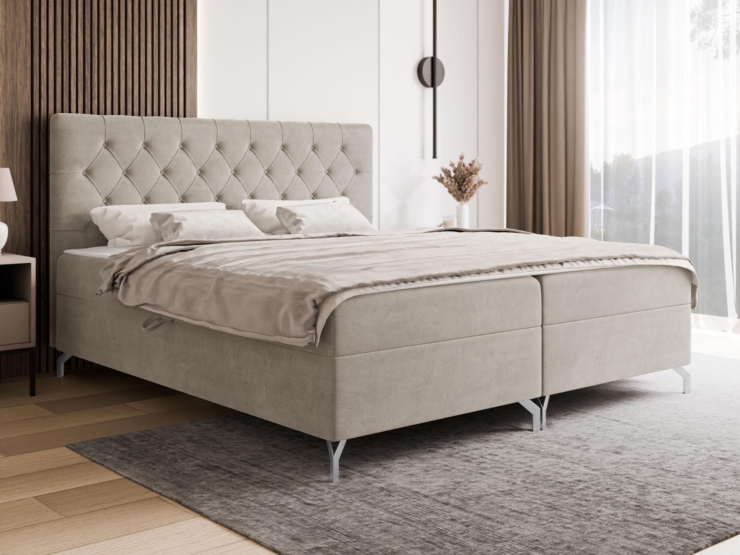 BOXBETT Guilette - H3 Textil MIRJAN24 Möbel > Betten > Boxspringbetten Beige