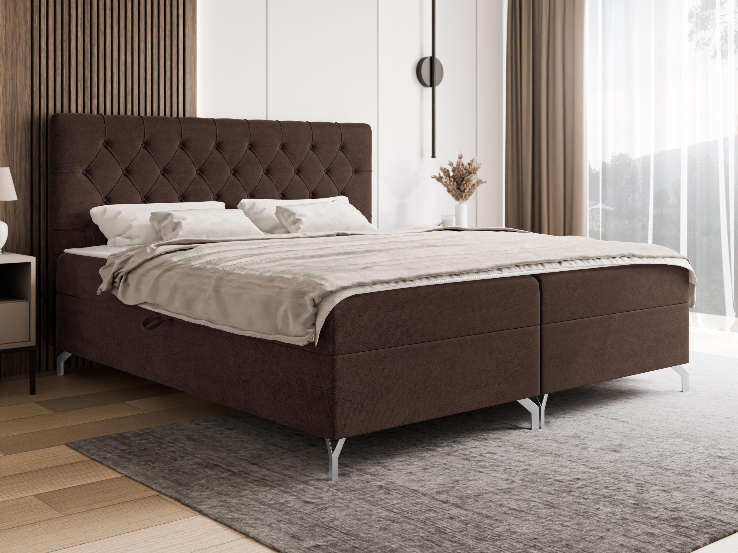 BOXBETT Guilette - H3 Textil MIRJAN24 Möbel > Betten > Boxspringbetten Braun