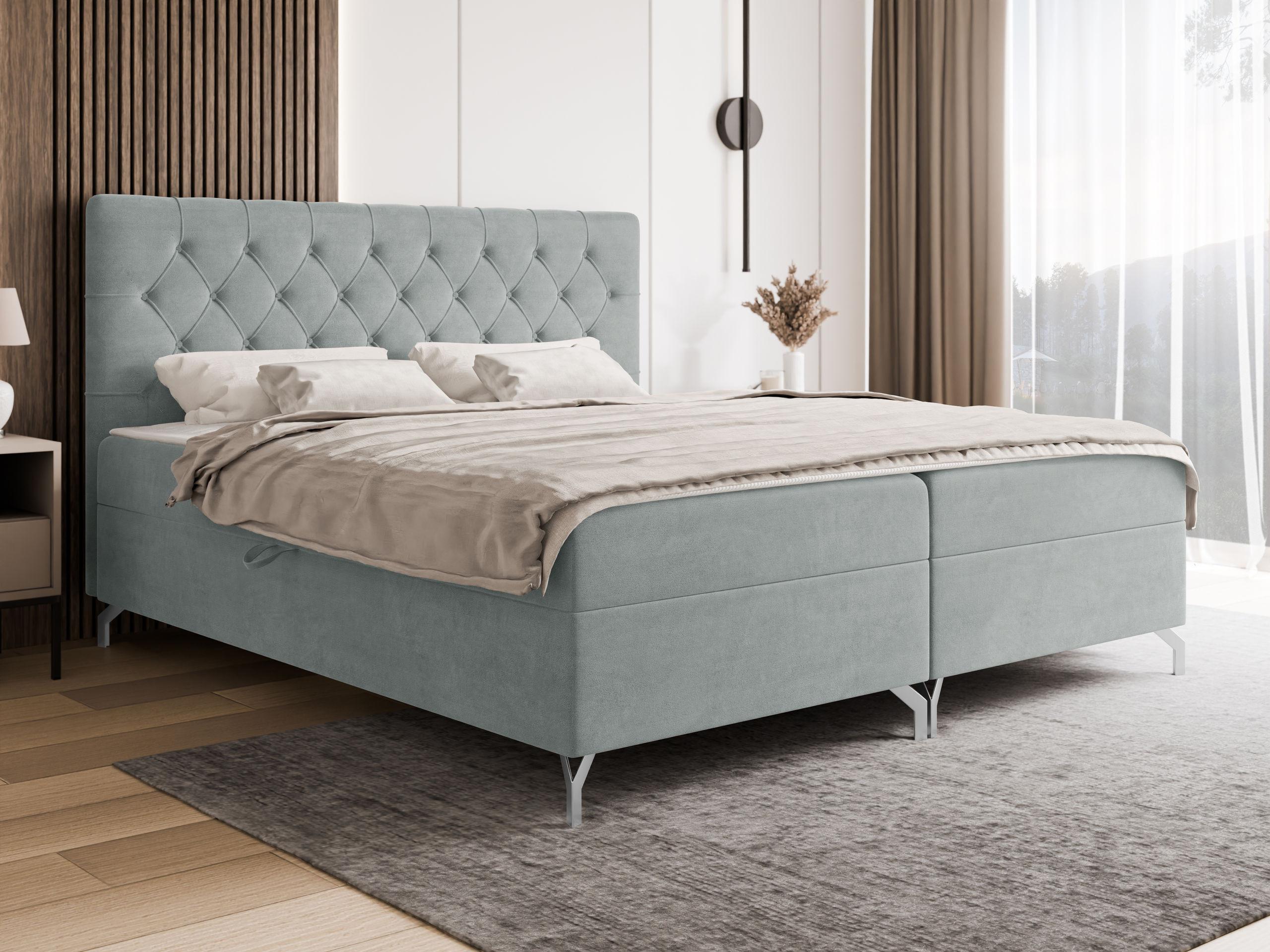 BOXBETT Guilette - H3 Textil MIRJAN24 Möbel > Betten > Boxspringbetten Grau