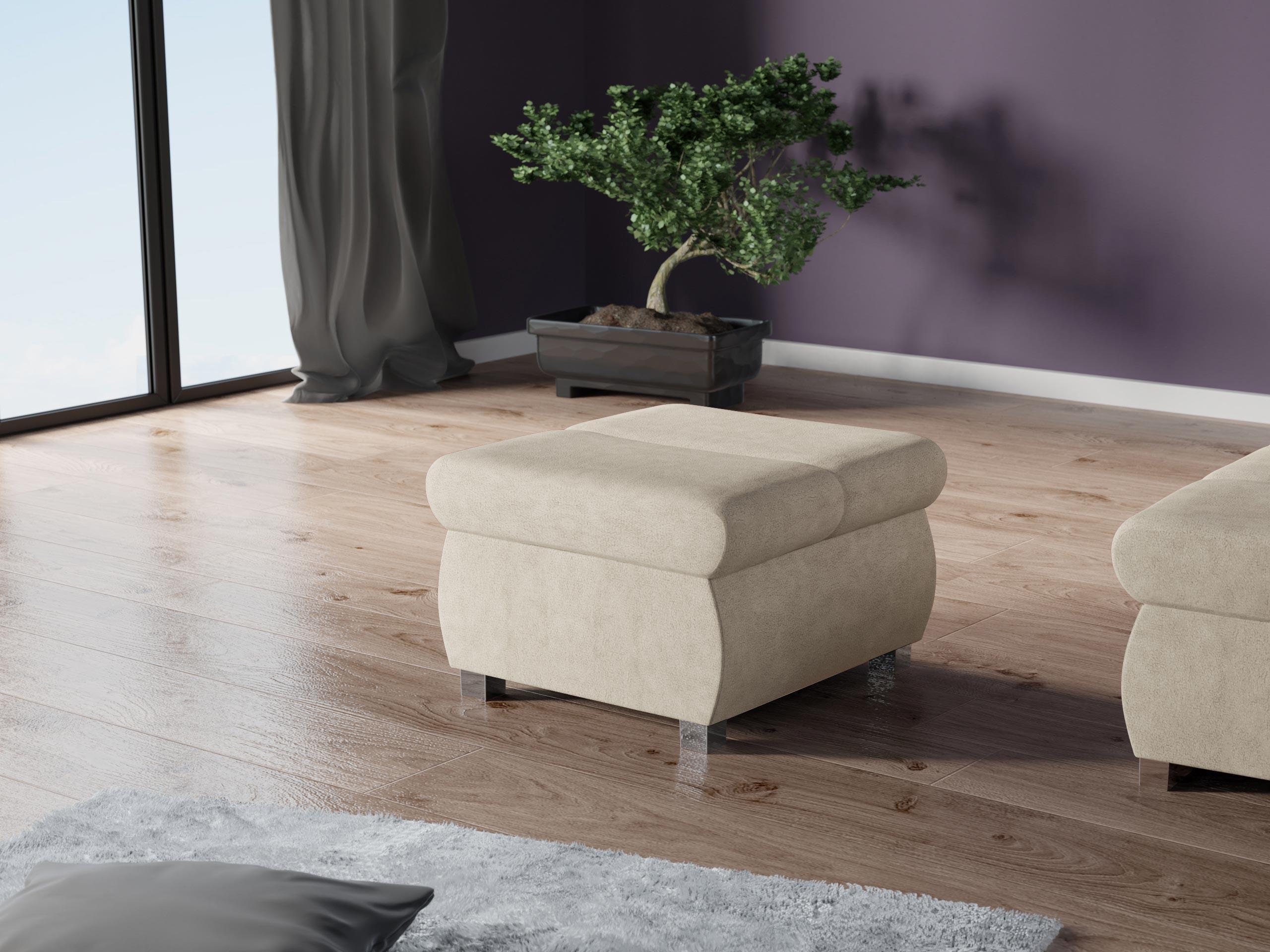 POLSTERHOCKER Bangkok Klein Textil MIRJAN24 Möbel > Sessel > Hocker Beige
