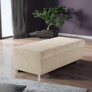wohnli-moebel-suche-800001546912-1 POLSTERHOCKER Bangkok Groß Textil MIRJAN24 Möbel > Sessel > Hocker Weiß