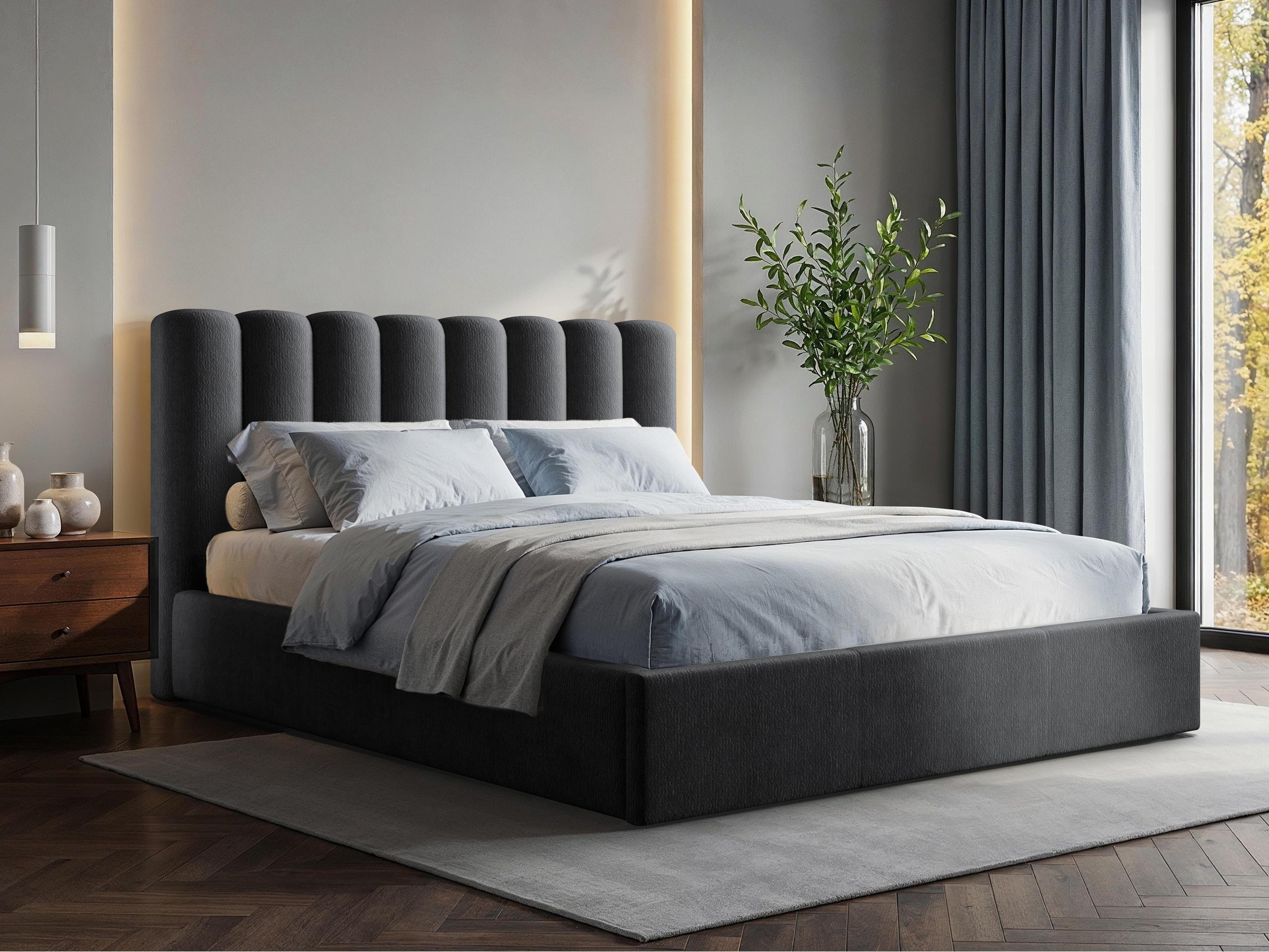 POLSTERBETT Nox Textil MIRJAN24 Möbel > Betten > Polsterbetten Anthrazit
