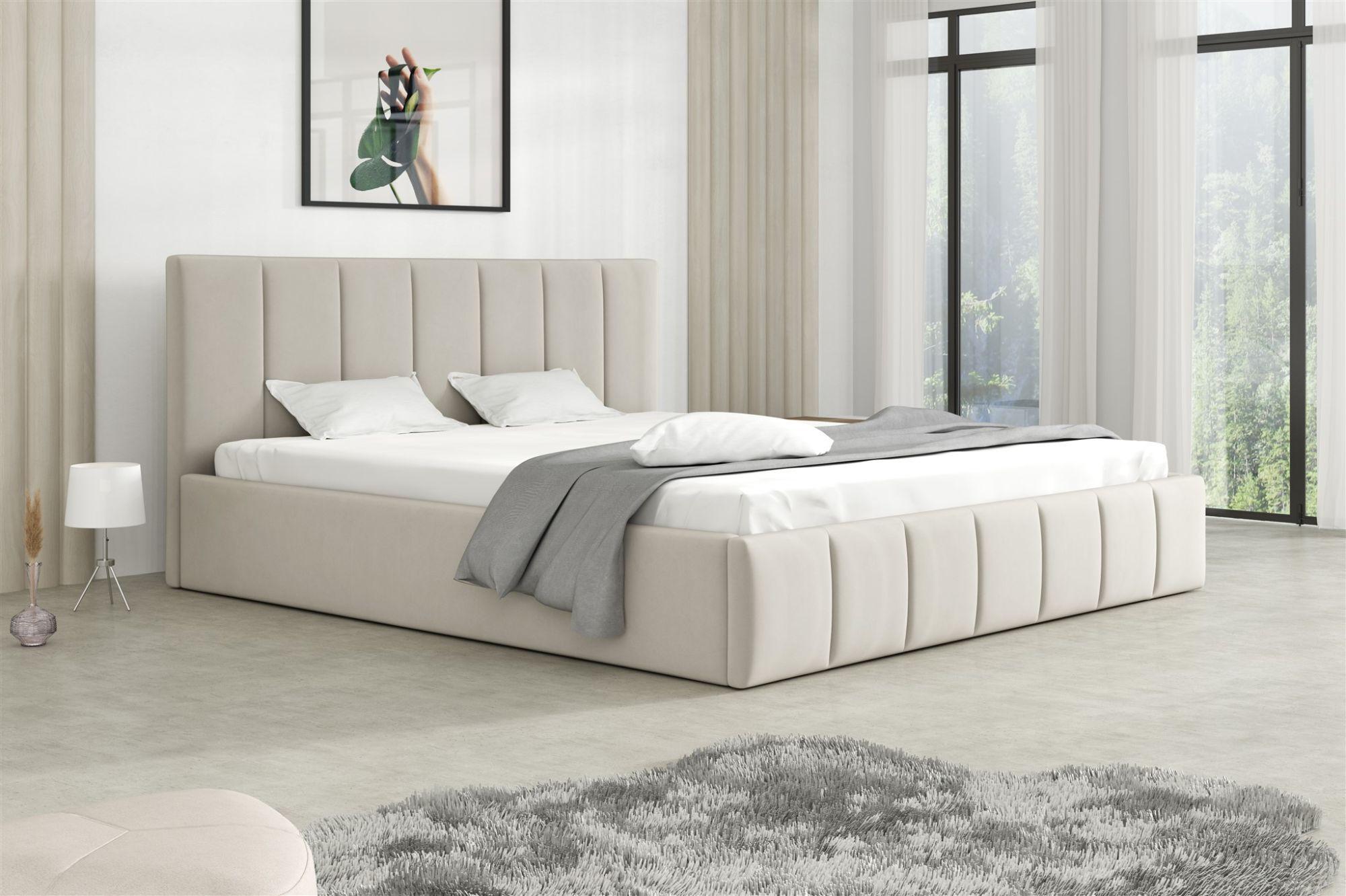 wohnli-moebel-suche-800001547926-1 POLSTERBETT Detroit Komplettset Textil Fun Möbel Möbel > Betten > Polsterbetten Beige