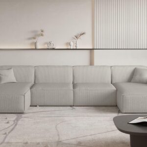 wohnli-moebel-suche-800001547963-1 WOHNLANDSCHAFT Celes Premium In Scala Textil Fun Möbel Möbel > Sofas & Couches > Wohnlandschaften > Wohnlandschaften U-Form Grau