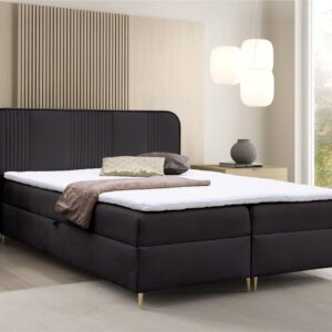 BOXBETT Avery Premium überlänge Textil Fun Möbel Möbel > Betten > Boxspringbetten Schwarz