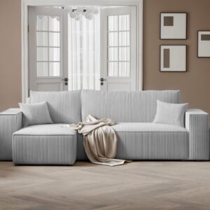 ECKSOFA Adara Inkl. Hocker Textil Fun Möbel Möbel > Sofas & Couches > Wohnlandschaften > Ecksofas Grau