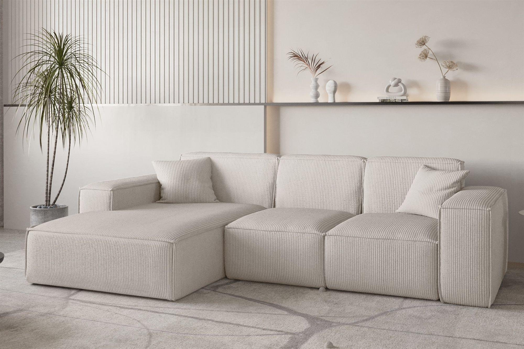 ECKSOFA Celes Premium Stoff Scala Textil Fun Möbel Möbel > Sofas & Couches > Wohnlandschaften > Ecksofas Beige
